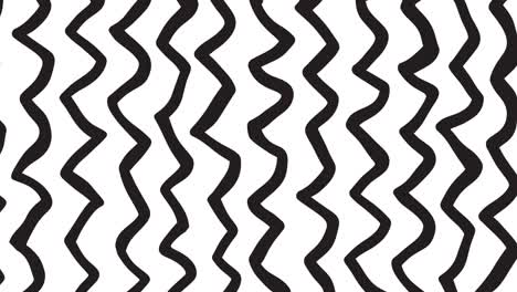 abstract funny hand drawn wave lines on white background. cartoon cute element in trendy vintage stop motion style. seamless loop doodle sketch animation for creative design project.