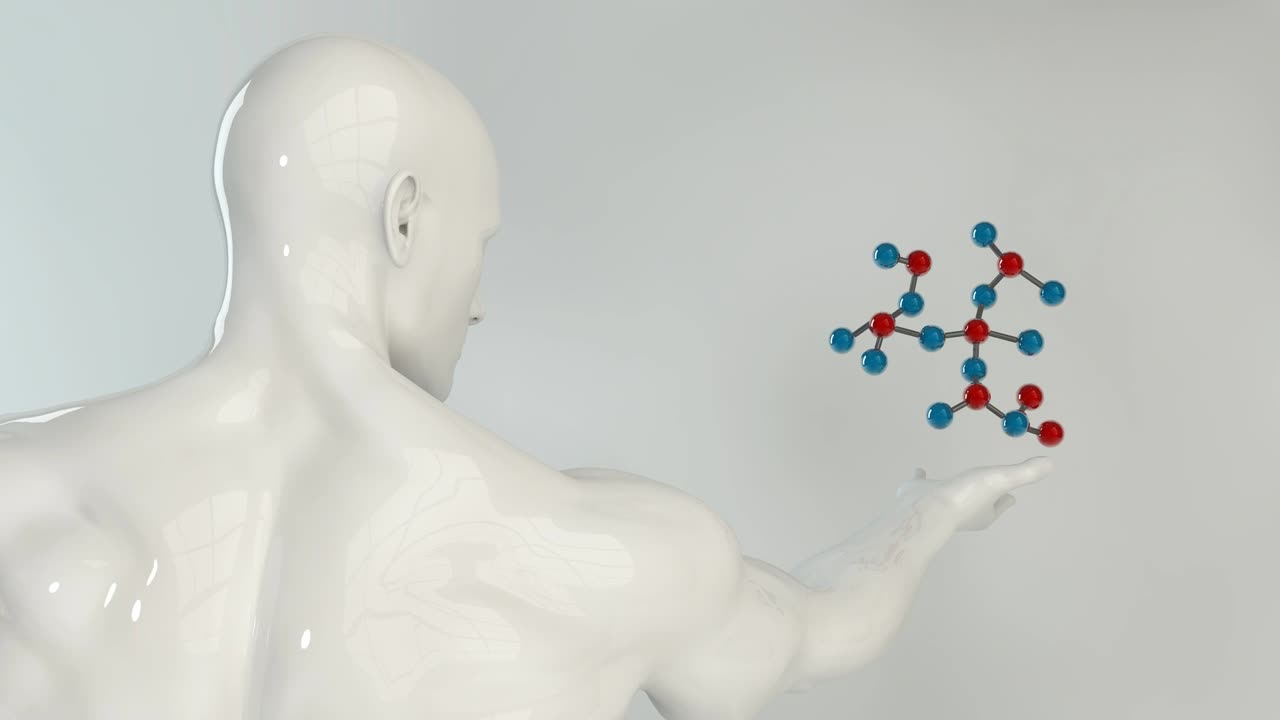 프레젠테이션 배경으로 3d에서 분자 구조