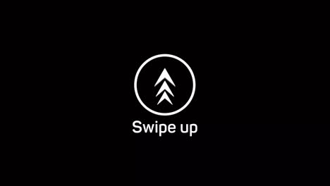 glitch swipe up animation button. application and social network icons, swipe up for advertising. social media scroll arrows. 4k video animation with alpha channel