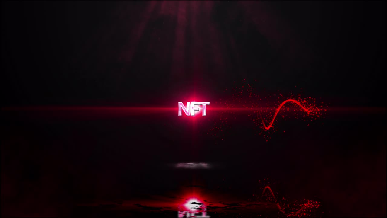 Fuld tekst Metaverse, Web 3.0 mv. Komplette kommercielle overgange. Glødende partikellogo