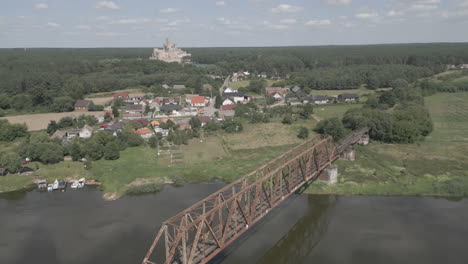 old rusty railway bridge in stobnica