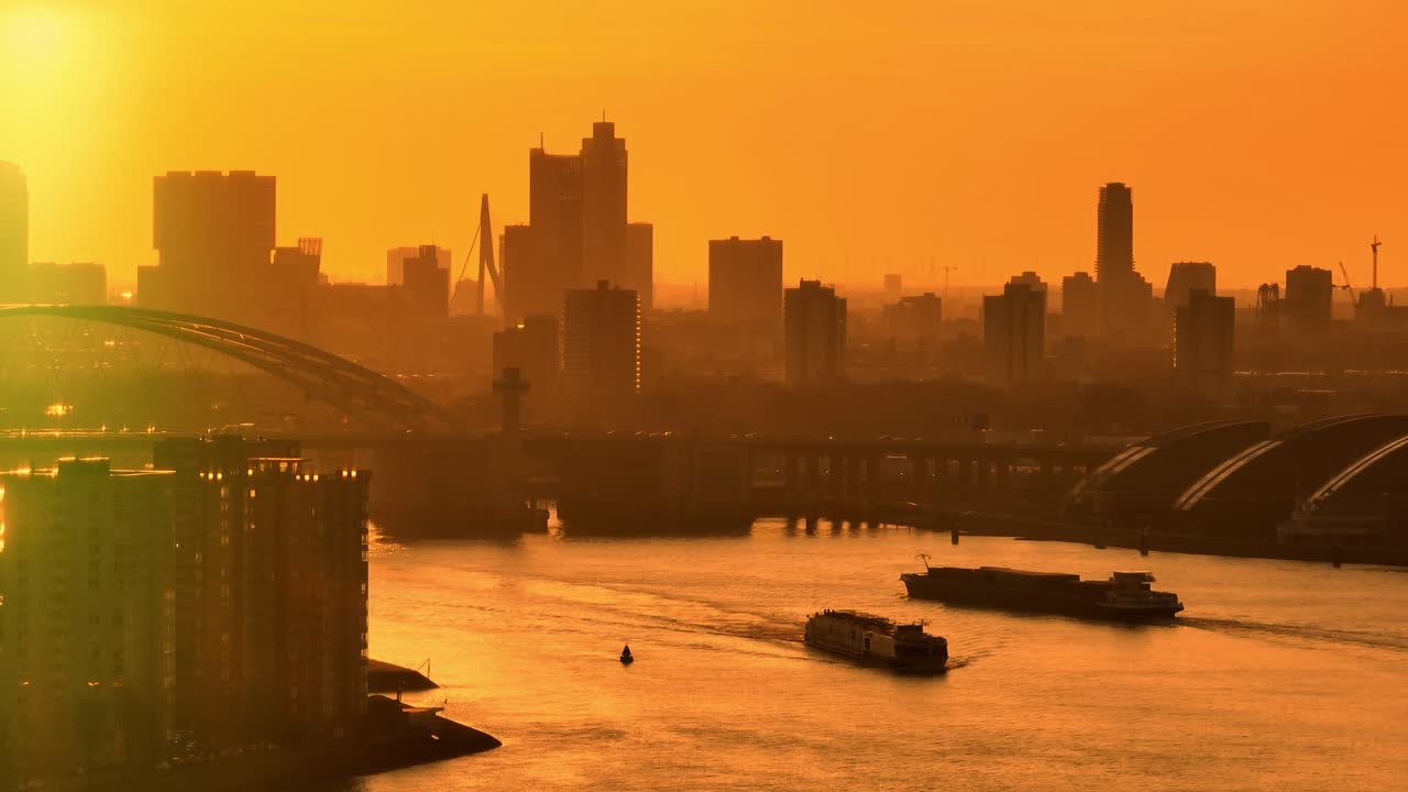 Amsterdam City Sunset Skyline