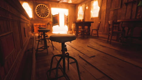 empty western saloon interior