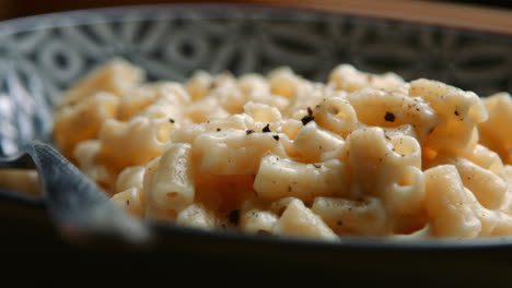 pan across indulgent macaroni cheese meal