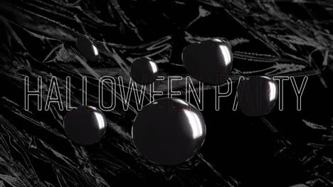 Animation-of-halloween-party-text-over-shapes