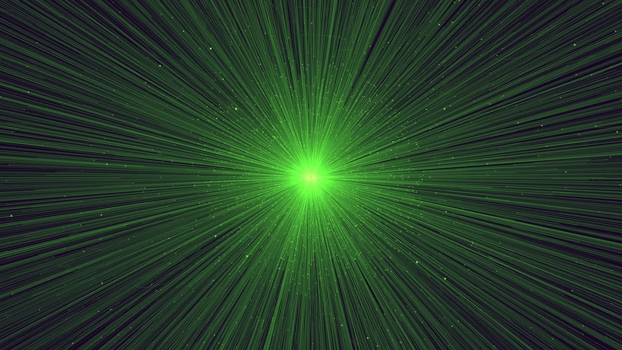 A captivating design featuring an intricate pattern of vibrant green lines emanating from a central focal point, suitable for use as a background or texture in various creative projects