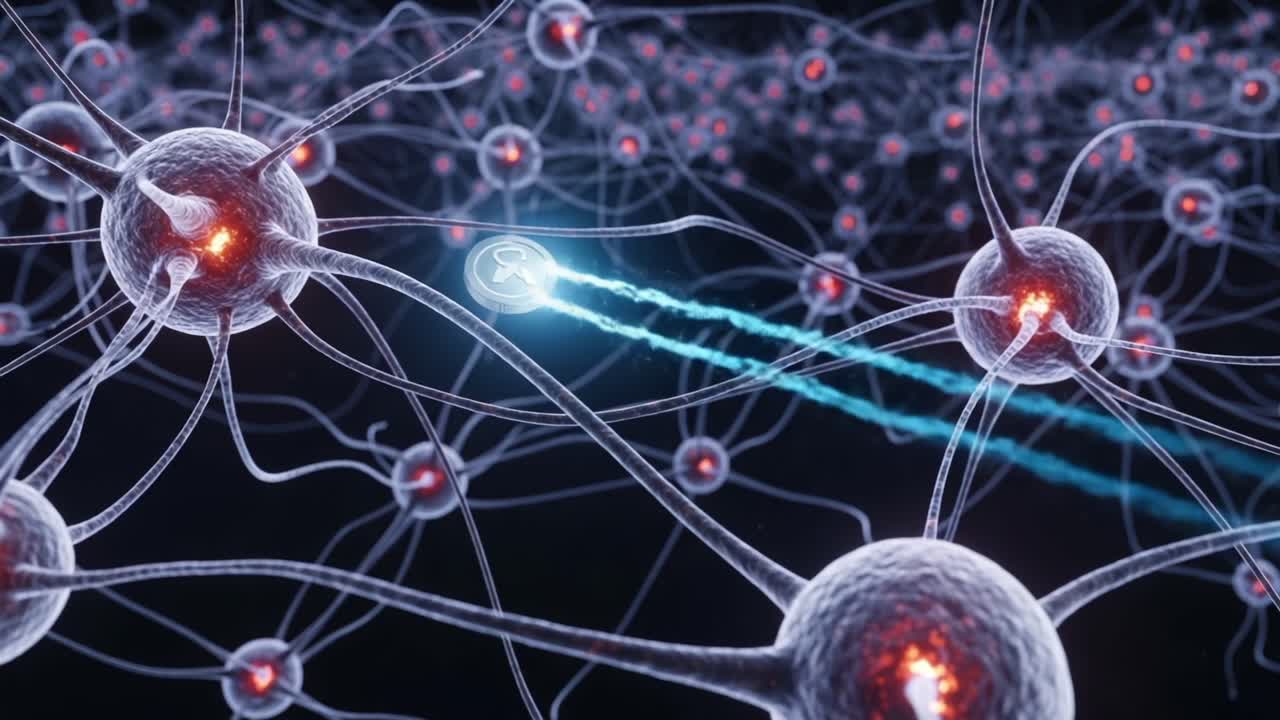 Dynamic Communication Between Neurons: Visualizing the Transmission of Neural Signals in a Complex Network of Interconnected Cells