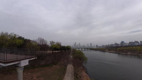 seonyudo park on seonyudo island in the han river in seoul, south korea - pov