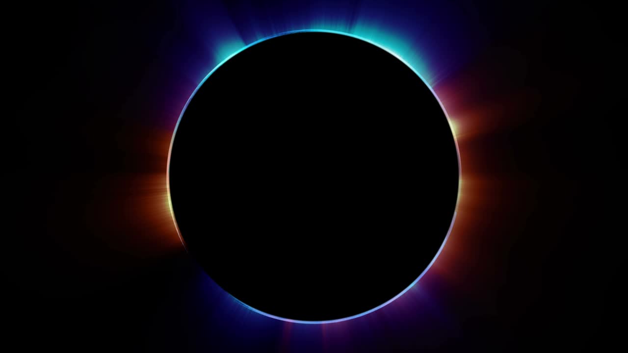 abstract eclipse multicolor