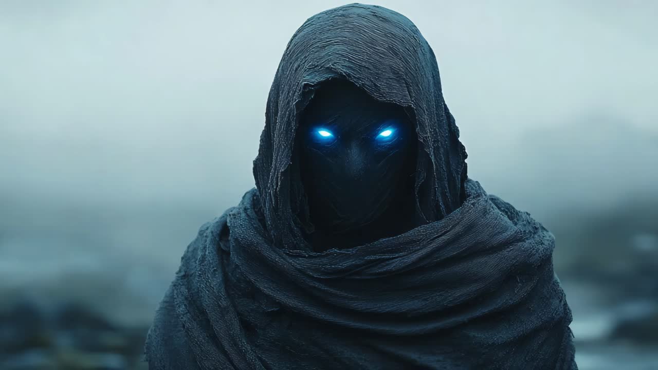 Mysterious Figure in a Cloak