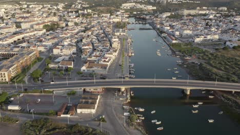 Lovely-overview-shot-from-Tavira,-Portugal