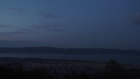 day to night time lapse of panoramic view to sapanca region in turkey