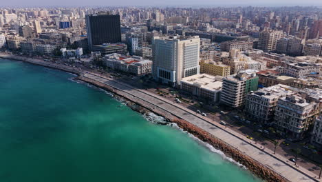 wide drone shot of alexandria’s landscape