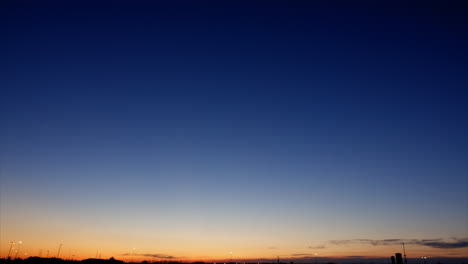 clear twilight sky with timelapse cloud movement.