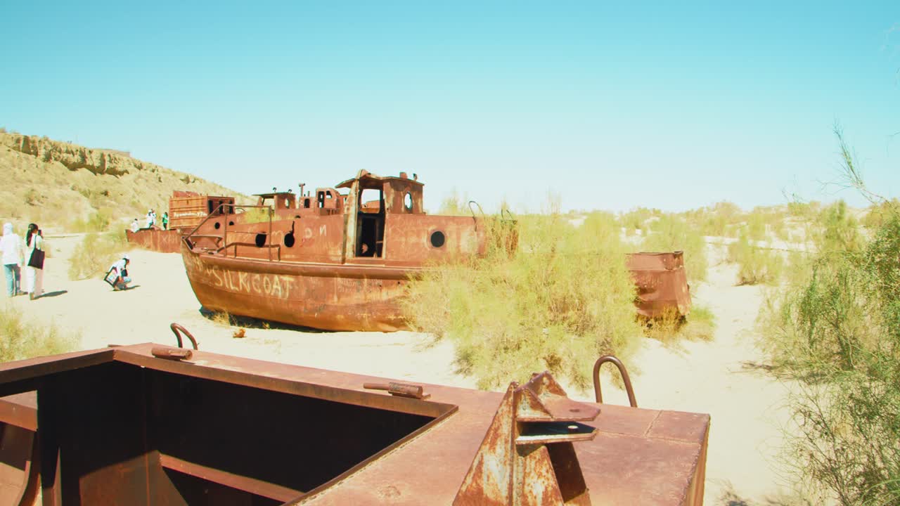 Aral Sea desert Sea Ships remains at Muynak Karakalpak Uzbekistan Soviet era 11 of 50