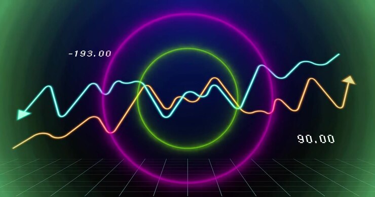 Animation af finansiel databehandling over et scannende sigtekorn