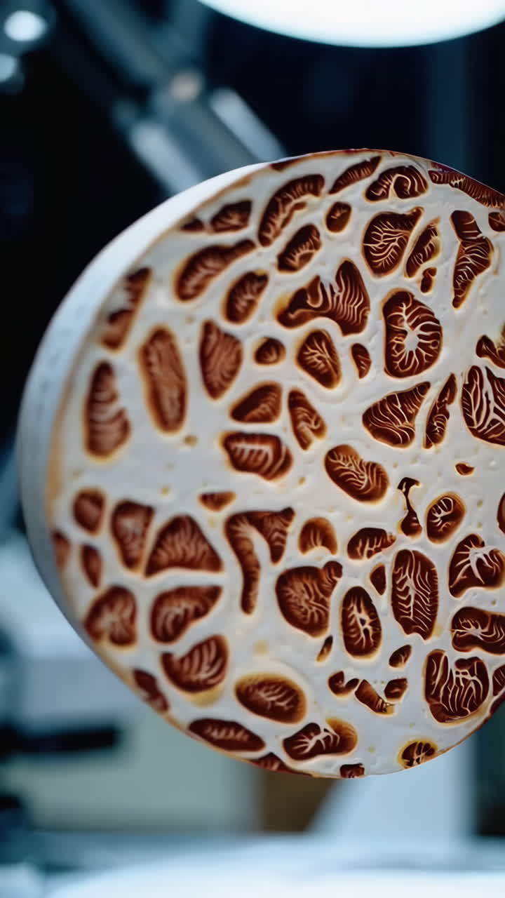 Visione microscopica di un campione biologico