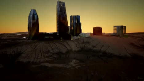 City-Skyscrapes-in-Desert