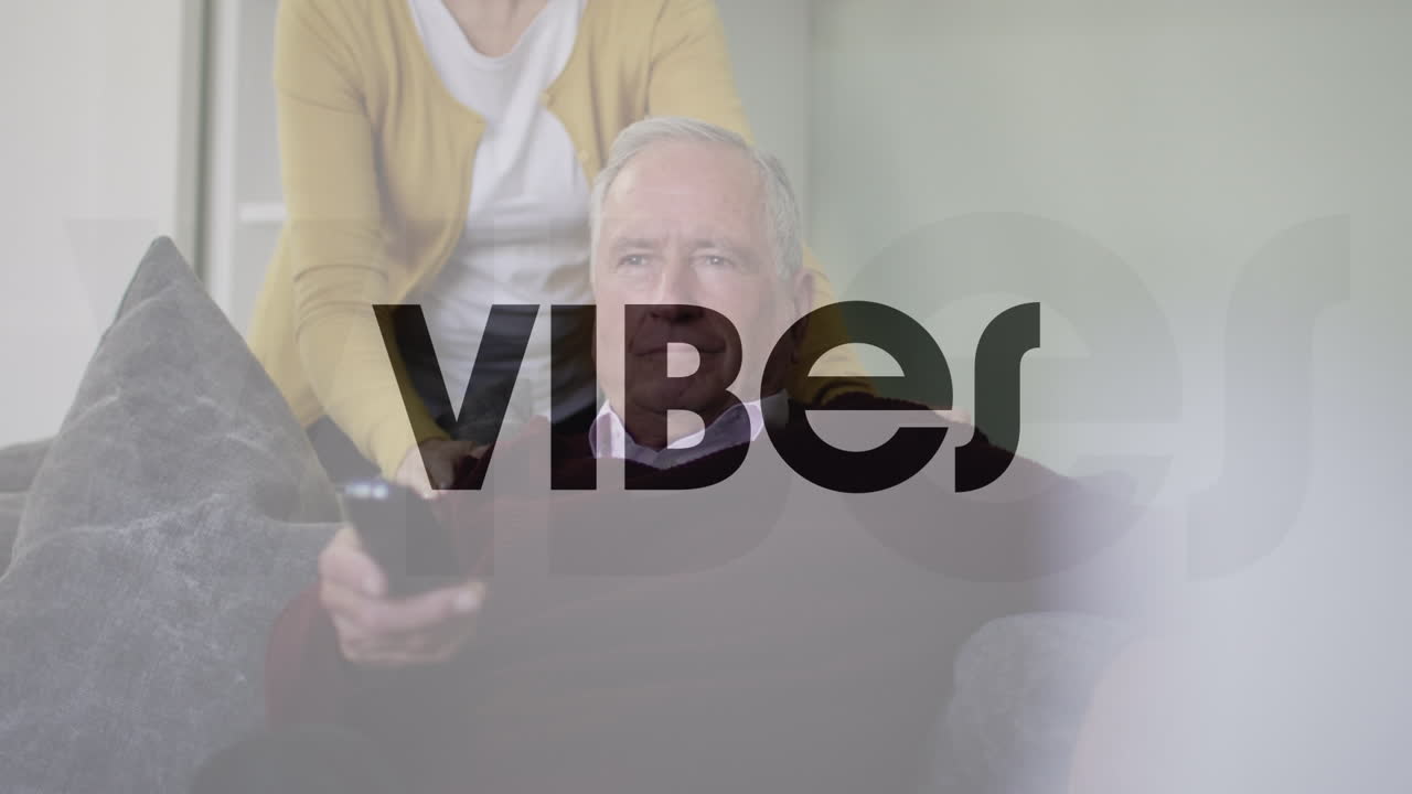 animación de vibraciones texto sobre pareja de alto nivel