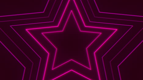 Neonsterne-In-Leuchtendem-Pink-Und-Lila-Für-Futuristisches-Design