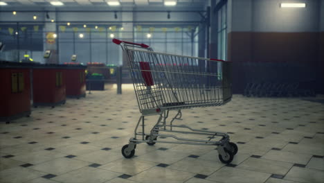 supermercado vacío cerrado debido a la epidemia de coronavirus covid-19