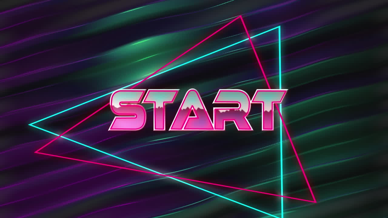 Animation of start in digital abstract space