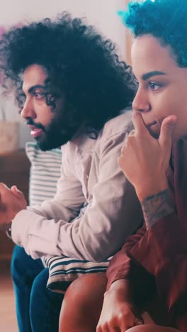 engaging conversation between two friends in a cozy indoor setting