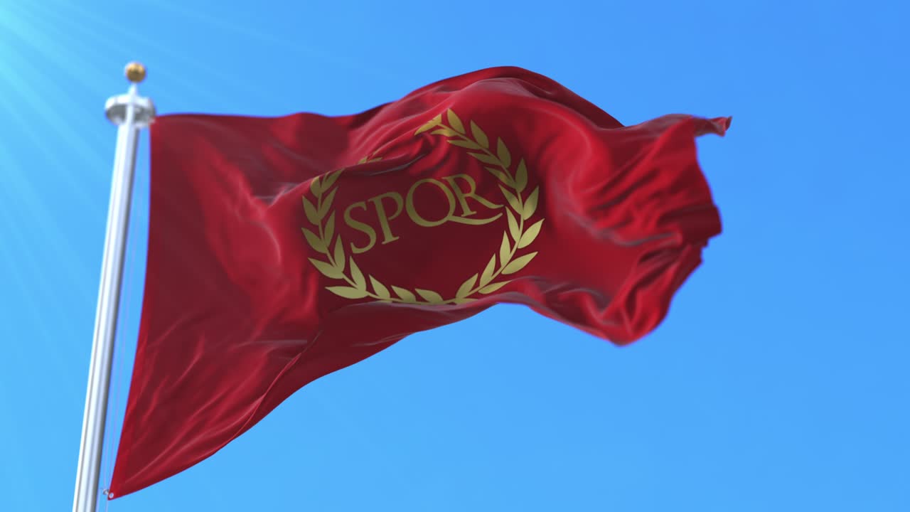 estándar romano con bucle spqr