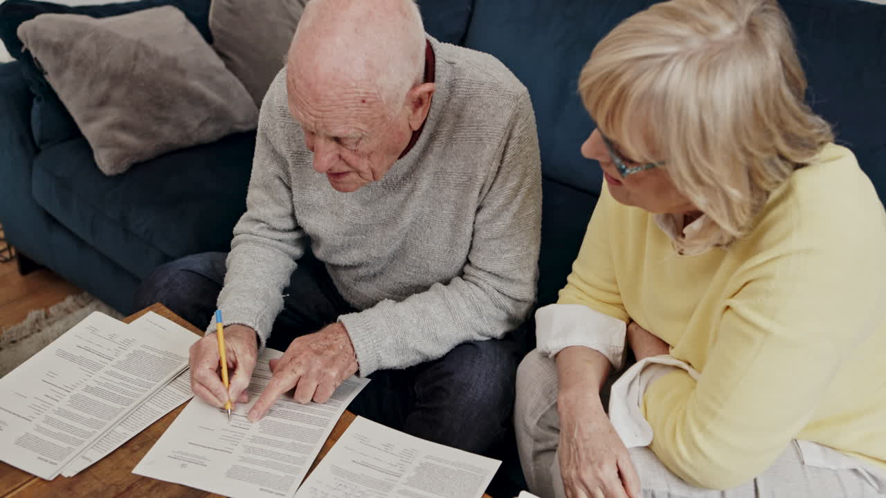 Senior Couple Working on Financial Planning