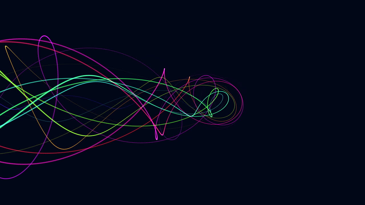 검은 바탕에 생동감 넘치는 추상적인 선, 웹 사이트 및 앱을 위한 다재다능한 디자인 요소