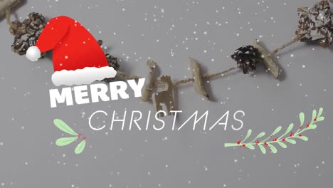 Animation-of-christmas-greetings-text-and-decorations