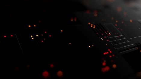 abstract high tech digital technology background made of particles and metallic plates.