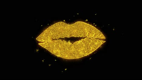 golden glitter kiss