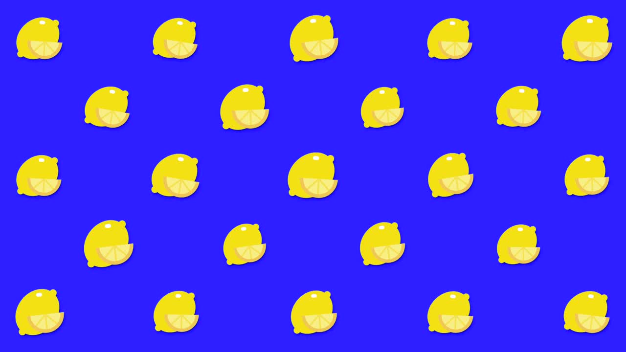 patrón de limón en fondo azul