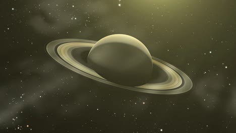 spacecraft approaching planet saturn. elements of this video furnished by nasa. 4k resolution.