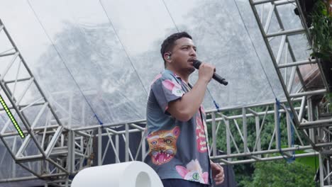 indonesian singer sal priadi delights audience on stage during his sunset concert