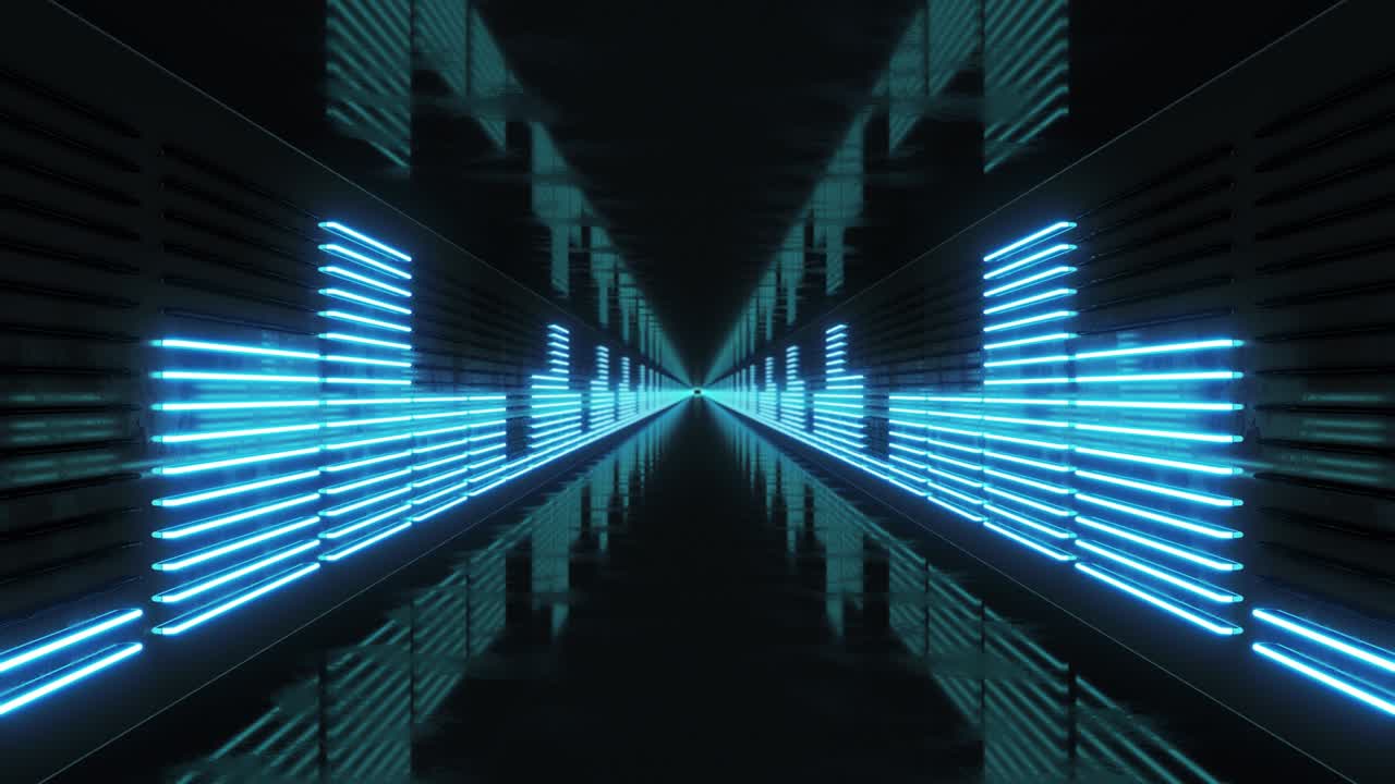 Looping Tunnel with Neon Equalizer