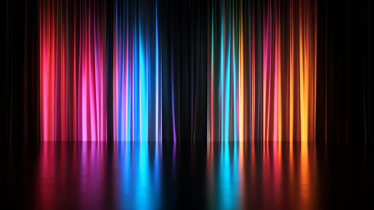 Colorful Stage Curtains with Audience