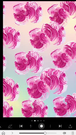 abstract pink brushstroke pattern on gradient background