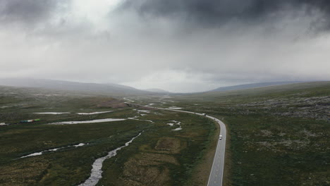 polar circle aerial landscape