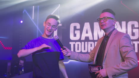 gamer interview at gaming tournament