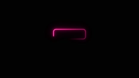 Neon rectangle on black background