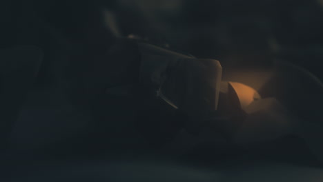 destroyed andorids on a junkyard in yellow light