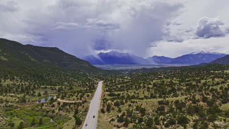 flyover of the million dollar highway near delta, colorado