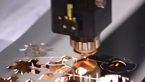 cnc laser cutting of metal, modern industrial technology.