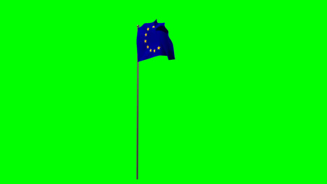 primer plano de la bandera de europa ondeando
