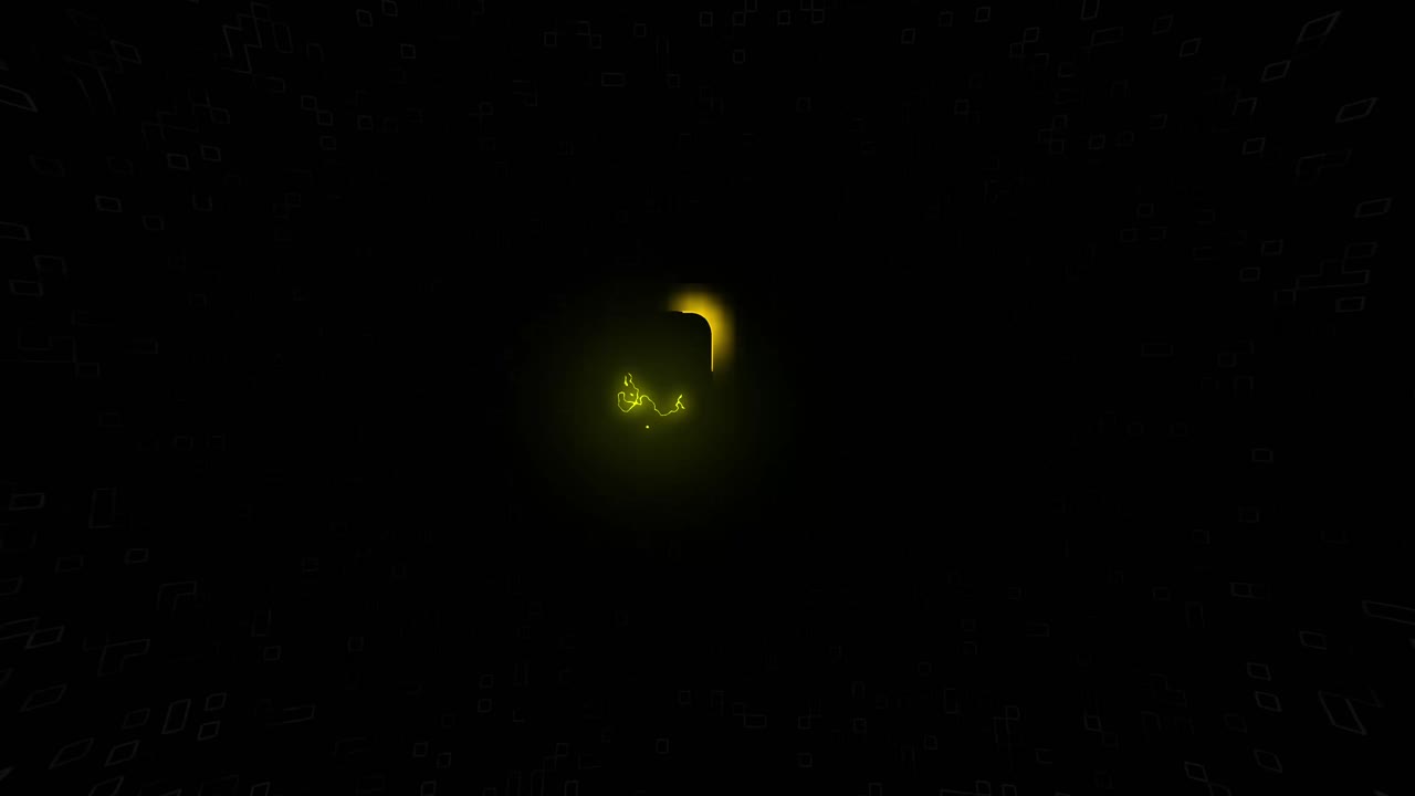 Electrified flashing NOW animated graphic in white yellow and black