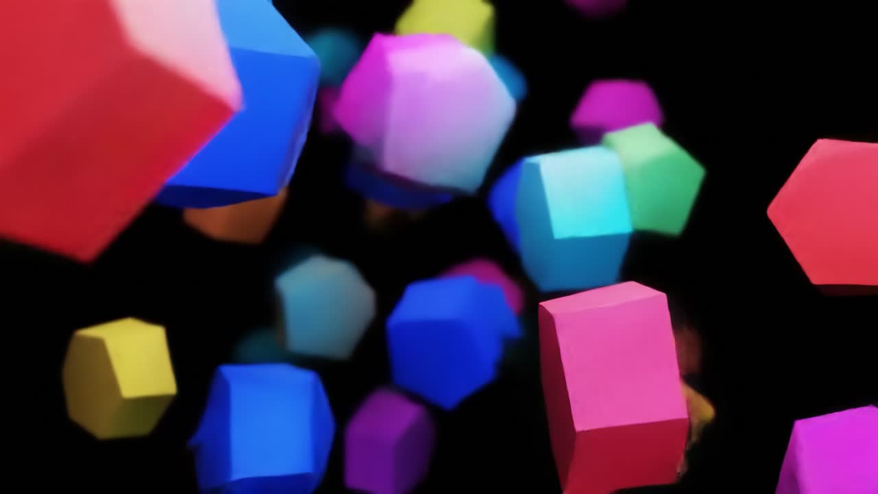 추상적인 다채로운 3d 큐브