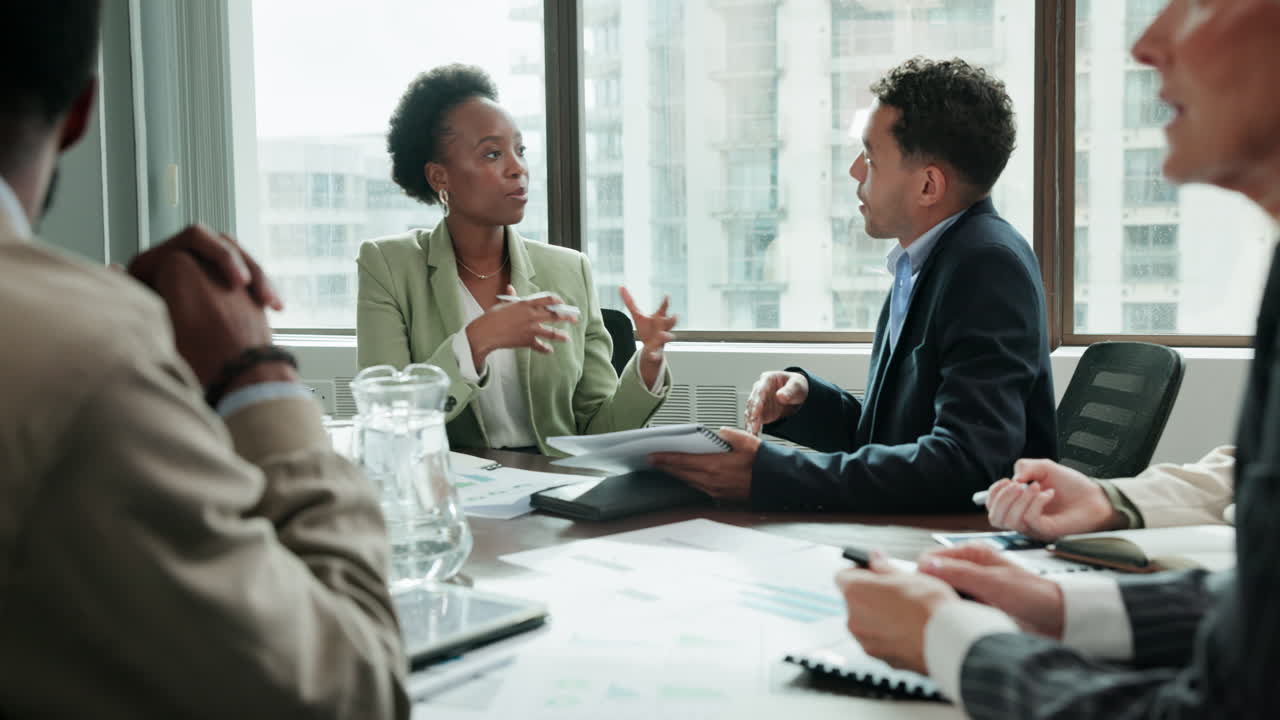 reunión de negocios en una oficina moderna