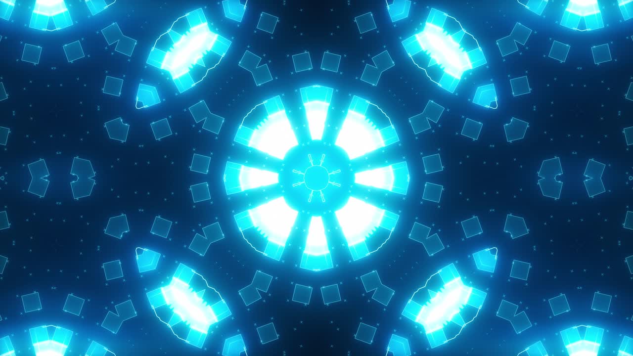 추상적인 빛나는 파란색 기하학적 패턴